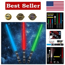 3 Color LED Light Saber Set - Motion Sensitive  FX Sound for Thrilling Battles