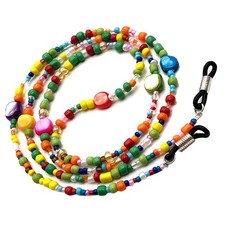 Beaded Mask Lanyard with Assorted Colors for Secure Eyeglass and Mask Holding