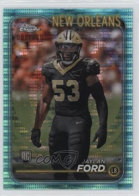 2024 Topps Chrome Rookies Aqua Sonar Refractor 98/199 Jaylan Ford Rookie RC 1j2e