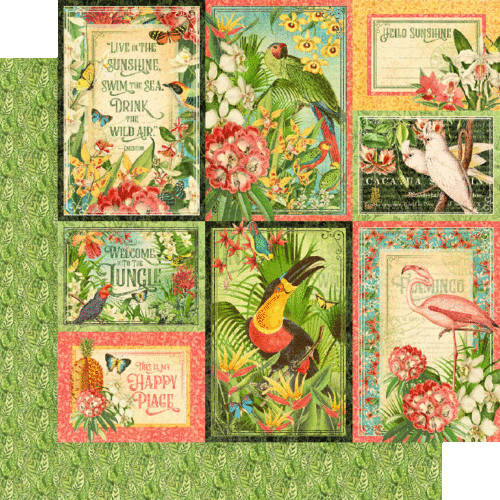 GRAPHIC 45 "LOST IN PARADISE" BUNDLE EMBELLISHMENTS TROPICAL RETIRED SCRAPJACK - Picture 14 of 15