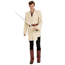 Force Master Star Wars Jedi Adult Cosplay Costume Robe Belt Tan Mens Size XL NWT