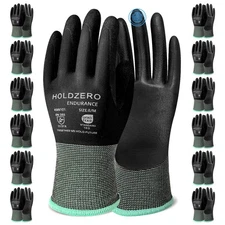 Coated Work Gloves Touch Screen Durable No-slip Men's Gloves Bulk, 12 Pairs f...