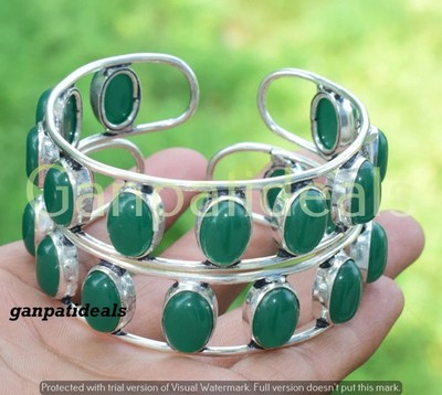Green Onyx Gemstone Bangles 100pcs Wholesale Lots 925 Silver Plated Jewelry