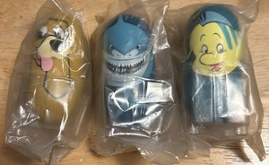 Disney Weeble Wobble Beanz Kellogg's Cereal Promo -Copper, Bruce, Flounder