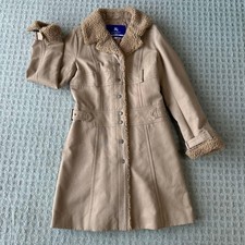 Burberry Blue Label Long Coat Size M Women Vintage Stylish Outerwear EK BBA