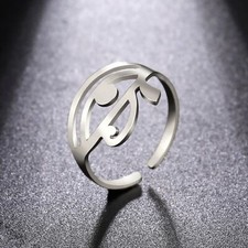 Vintage Ancient Egyptian Eye of Horus Ring Stainless Steel Open Finger Rings