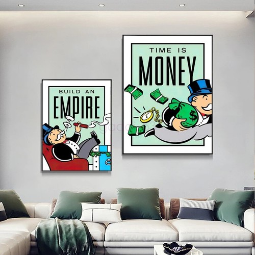2025 - Monopoly Motivation Vision of Success Mindset Work POSTER / CANVAS Decor - Picture 6 of 34