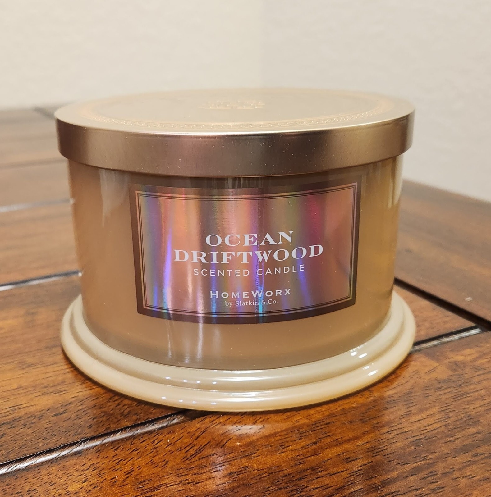 Homeworx OCEAN DRIFTWOOD Scented Candle 18 oz 4 wick by Harry Slatkin