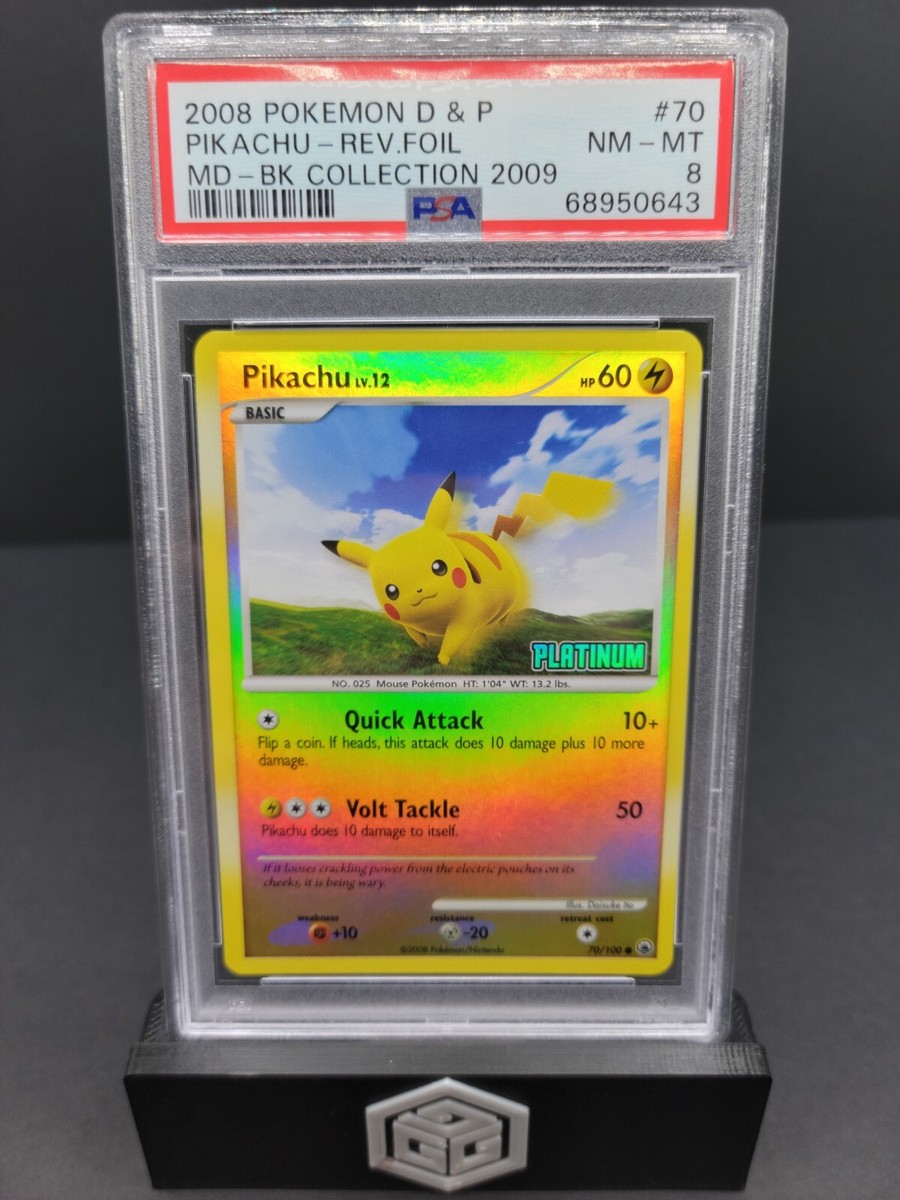 Pikachu PSA 8 Diamond & Pearl #70/100 Reverse Holo Burger Pikachu PSA 8 Diamond & Pearl #70/100 Reverse Holo Burger