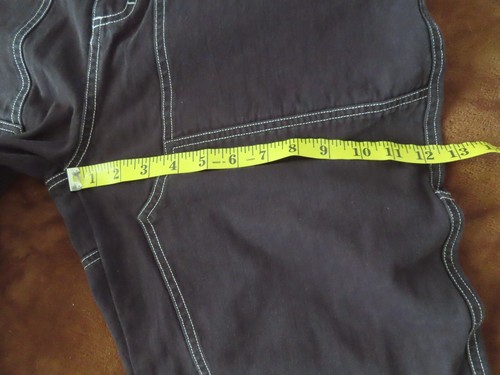 Liquid Lagoon Men’s Skater Wide Leg Rigid Work Jeans Black White Stitch 38x28 - Picture 12 of 14