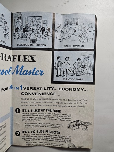 Vintage Graflex Movie Projector INSTRUCTION Manual - Picture 2 of 3