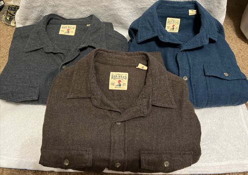 Red Head Paket 3 Hemden Herren L Langarm Button Down Kragen Baumwolle Large
