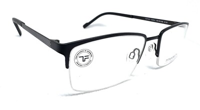 TITANFLEX SELET 827039 10/BLK TITANIUM HALF FRAME EYEGLASSES 53-19-145