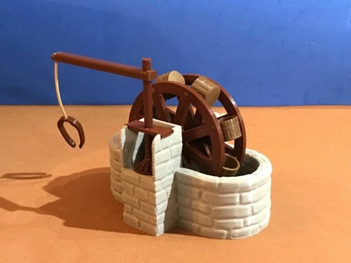 RUEDA HIDRÁULICA MEDIEVAL escala Playmobil impresa en 3D. Figuras de Playmobil no incluidas. - Imagen 4 de 6