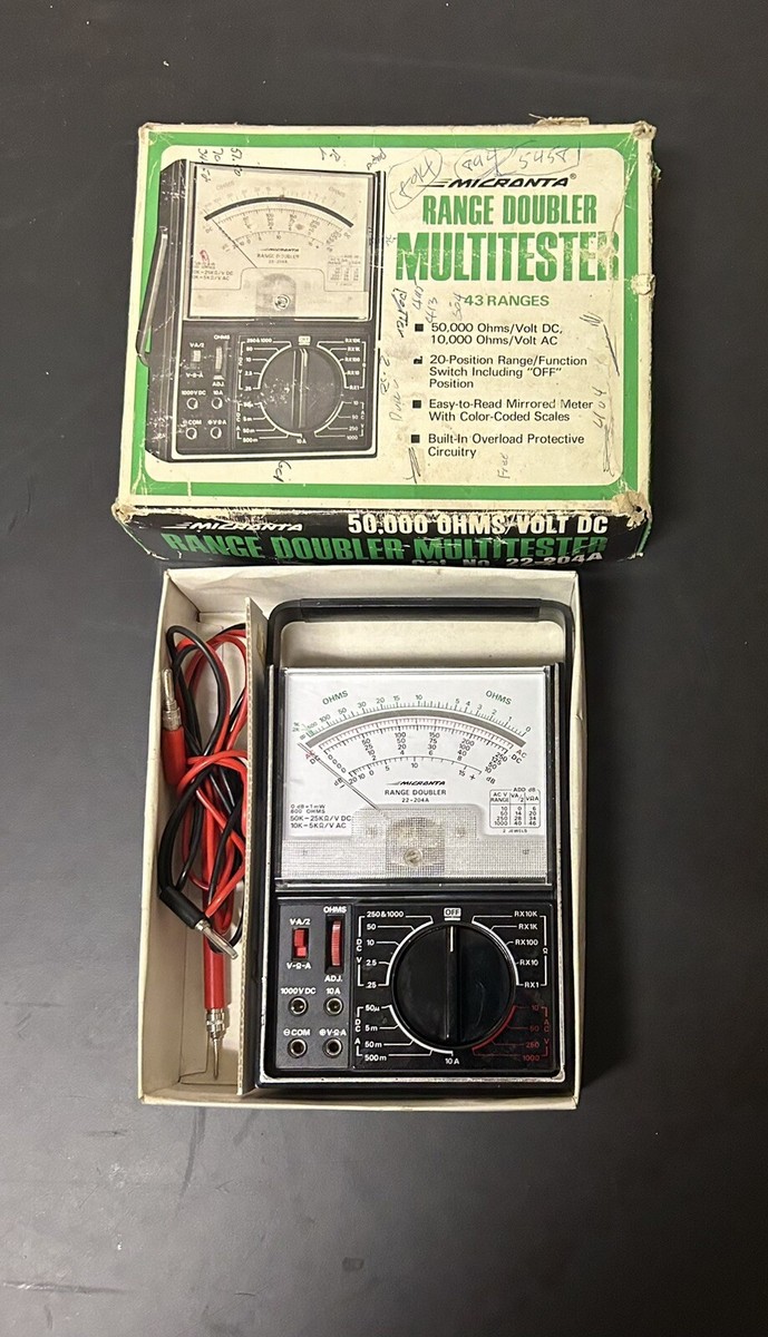 洋楽 B.O.M.B. TESTERS VTG 70s Micronta Range Doubler Multitester Works 22-204A Works