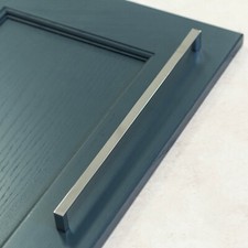 Chrome Kitchen Cabinet Handles Long Square Bathroom Drawer Door Renovation DIY