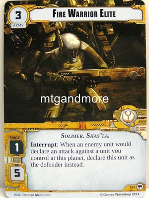 Warhammer 40000 Conquest LCG - Fire Warrior Elite  #154 - Base Set