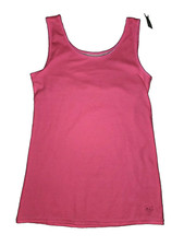 New Justice Girls 14 Year Solid Pink Tank Top Undershirt w/Bra Layering stretch