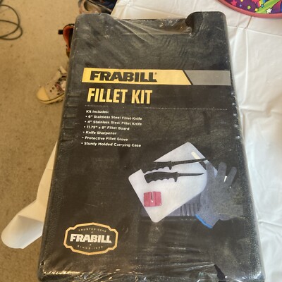 Fish Outdoor Angler Saltwater 2 Fillet Knife kit Glove Cutting Board Fathers Day