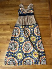 Ann Taylor Multicolor Kaleidoscope Maxi Dress Women's 0