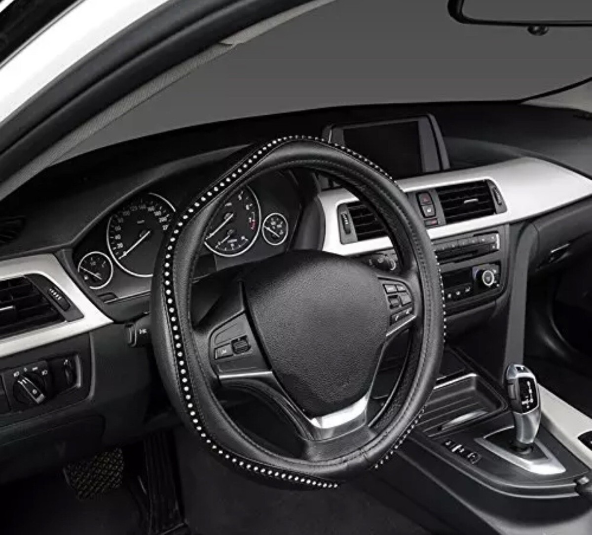 AUTOYOUTH Steering Wheel Cover Crystal Studded Rhinestone Bling