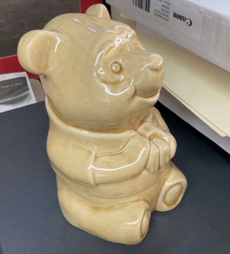 Walt Disney Original 1987 Winnie The Pooh Bear Ceramic Cookie Jar 7"cream yellow - Picture 7 of 13