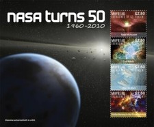 Mayreau 2010 - NASA Turns 50 - 50th Anniversary - Sheet of 4 Stamps - MNH
