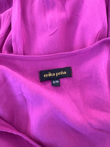 Erika Pena Purple Maxi Dress Size S/M AU 10 12 14 Purple Long Luxe Tie - Picture 3 of 7