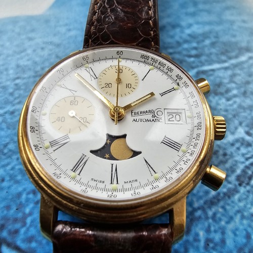 Eberhard & Co Limited Edition Anniversary Moonphase Chronograph Men's Watch - Picture 2 of 11