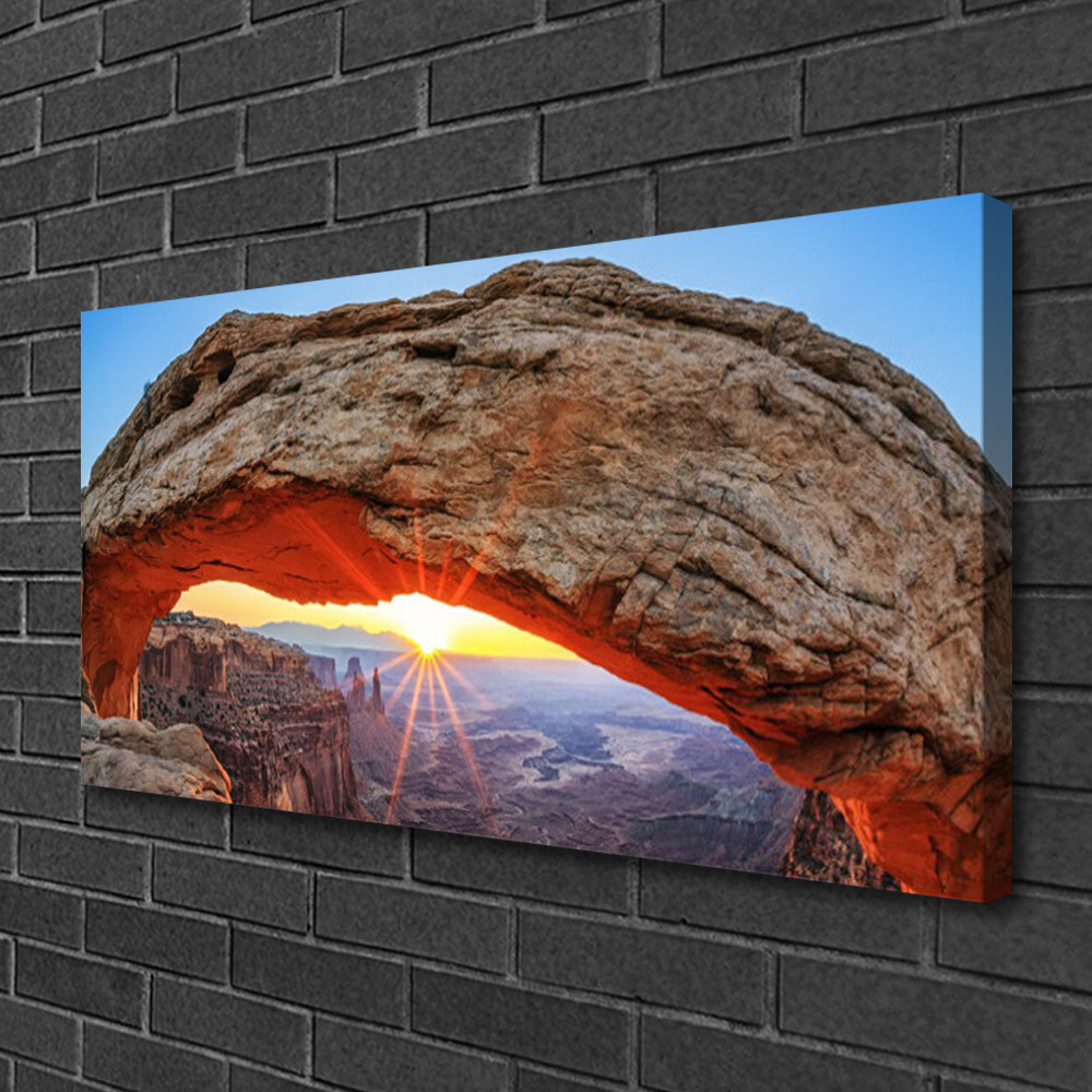 Photo sur toile nature et soleil couchant pour la décoration moderne du salon 100x50cm