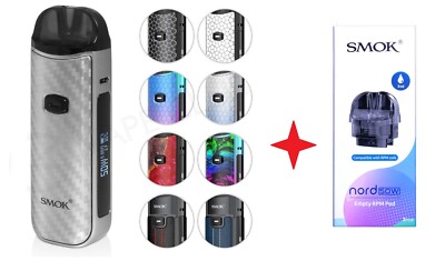 Smok® Nord 50w E-Cigarette Vape Pod 1800mAh Kit + FREE RPM pods (3pcs) SALE  DEAL