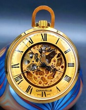 Vintage Caravelle Skeletonized Pocket Watch Just Serviced