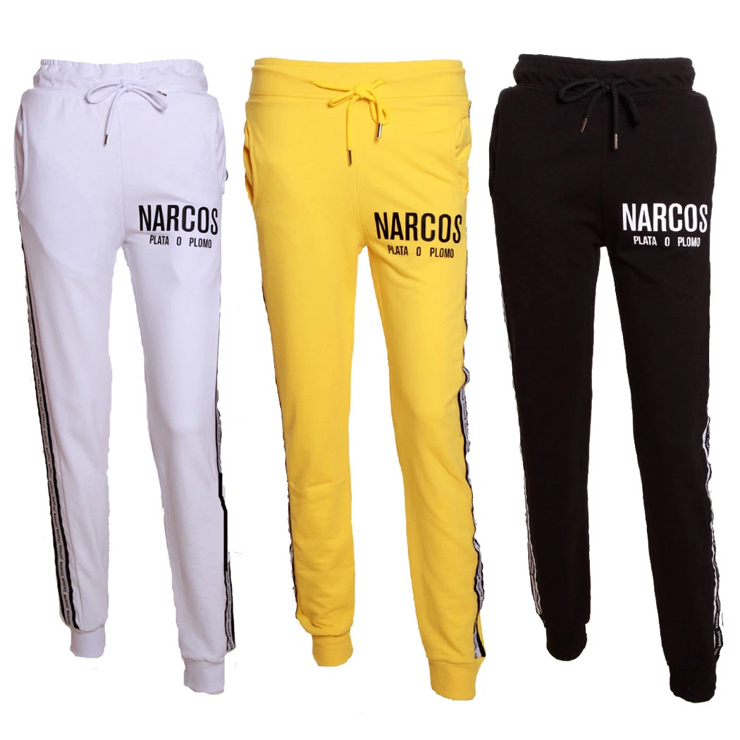 NARCOS PANTALONI FELPA DONNA CON BANDA LATERALE LOGATA PRIMAVERILI