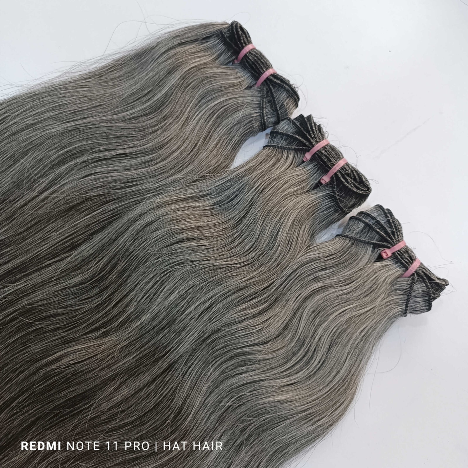 3 Bundle deal Grey salt and pepper human hair extensions natural