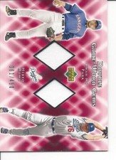 2002 UD Double Game Worn Gems Baseball Card #DGPN C.Park/H.Nomo Jsy  (61/450)