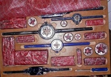 HEAVY DUTY TAP AND DIE SET 1/4 TO 1" BRITISH STANDARD FINE- BOXED COMPLETE BSF