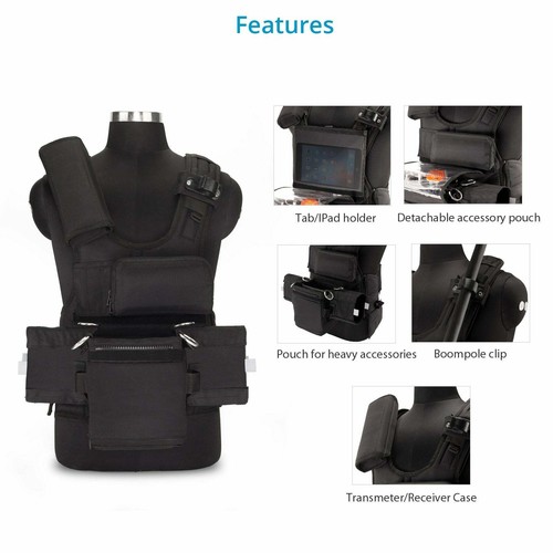 Proaim ATV : Gilet Audio Tactique pour Enregistreurs Sonores, Soundmen & Mixeurs - Photo 4/7