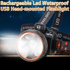 Bright LED Headlamp waterproof Rechargeable Headlight 5000 Lumens F Hunting FAST