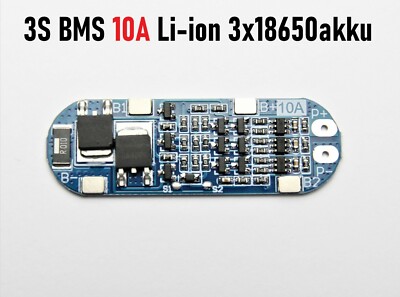 3S BMS 10A Li-ion 18650 PCB Charger Lithium Battery Protection Board 11.1V 12.6V
