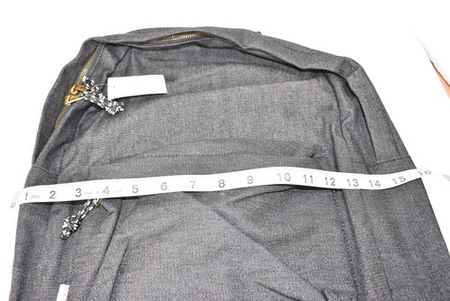 Yoder Black Denim Polyester Backpack One Size 14x18x4 NWT - Picture 5 of 7
