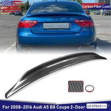 For 2008-17 Audi A5 2dr Coupe Carbon Look Duckbill Style Rear Trunk Spoiler Wing For 2008-17 Audi A5 2dr Coupe Carbon Look Duckbill Style Rear Trunk Spoiler Wing