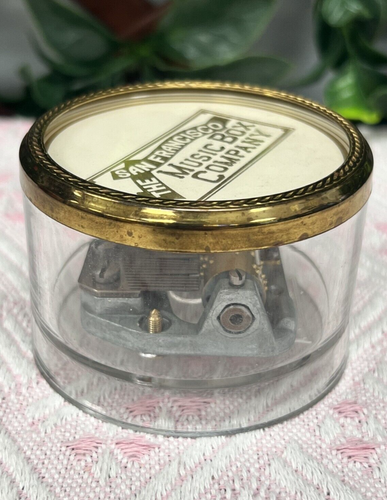 Vintage Clear Glass San Francisco Music Box Reuge Swiss Musical Hilili Hi-Lo - Picture 3 of 5