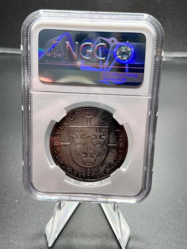 SWEDEN Silver 1935 G 5 Kronor NGC MS62 500th Anniversary of Riksdag