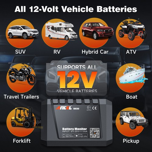 ANCEL BM300 12V Car Battery Test Tool Charging Cranking Analyzer for Android IOS - Picture 9 of 9