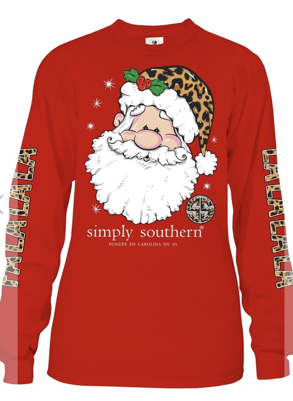 Girls Simply Southern Christmas Shirt Size Youth M Santa 