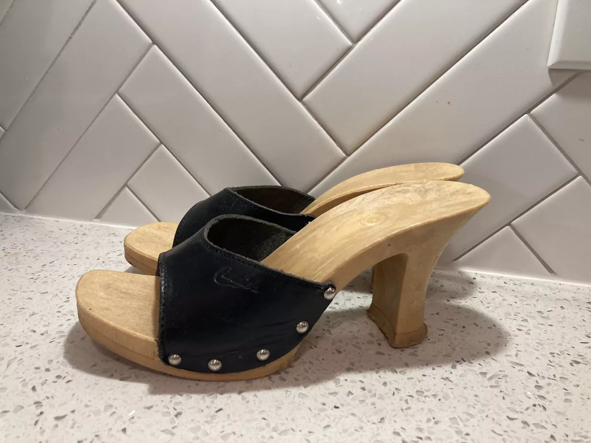 Vintage 1980 s Candies Original Womens 6 Sandals High Heels Slides Sexy Black