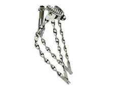 NEW  ORIGINAL LOWRIDER 20" BENT FLAT STEEL TWISTED SPRING FORK 1 INCH CHROME.