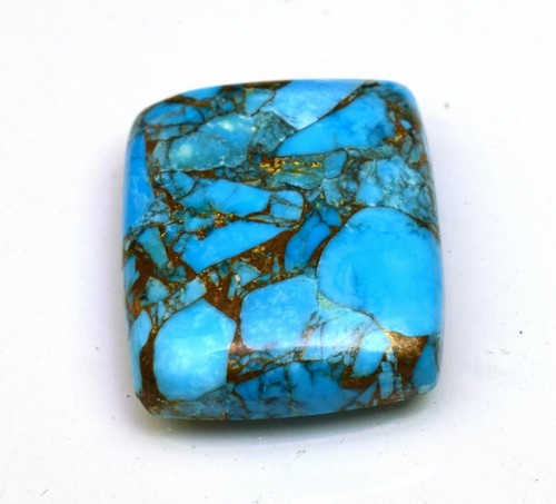 22.65 Ct Natural Arizona Copper Blue Turquoise Excellent Loose Cabochon - Picture 5 of 5