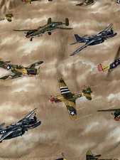 RJC Hawaiian Shirt Size M Medium WWII Airplanes Fighter Planes USA Cruisewear