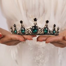 JWICOS Black Tiaras and Crowns for Women Baroque Queen Crowns for Halloween C...
